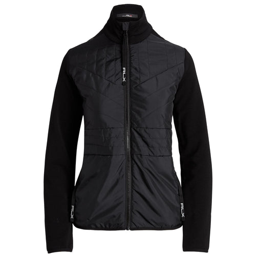 Womens Quilted Hybrid Zip-Up Jacket Polo Black - SS23