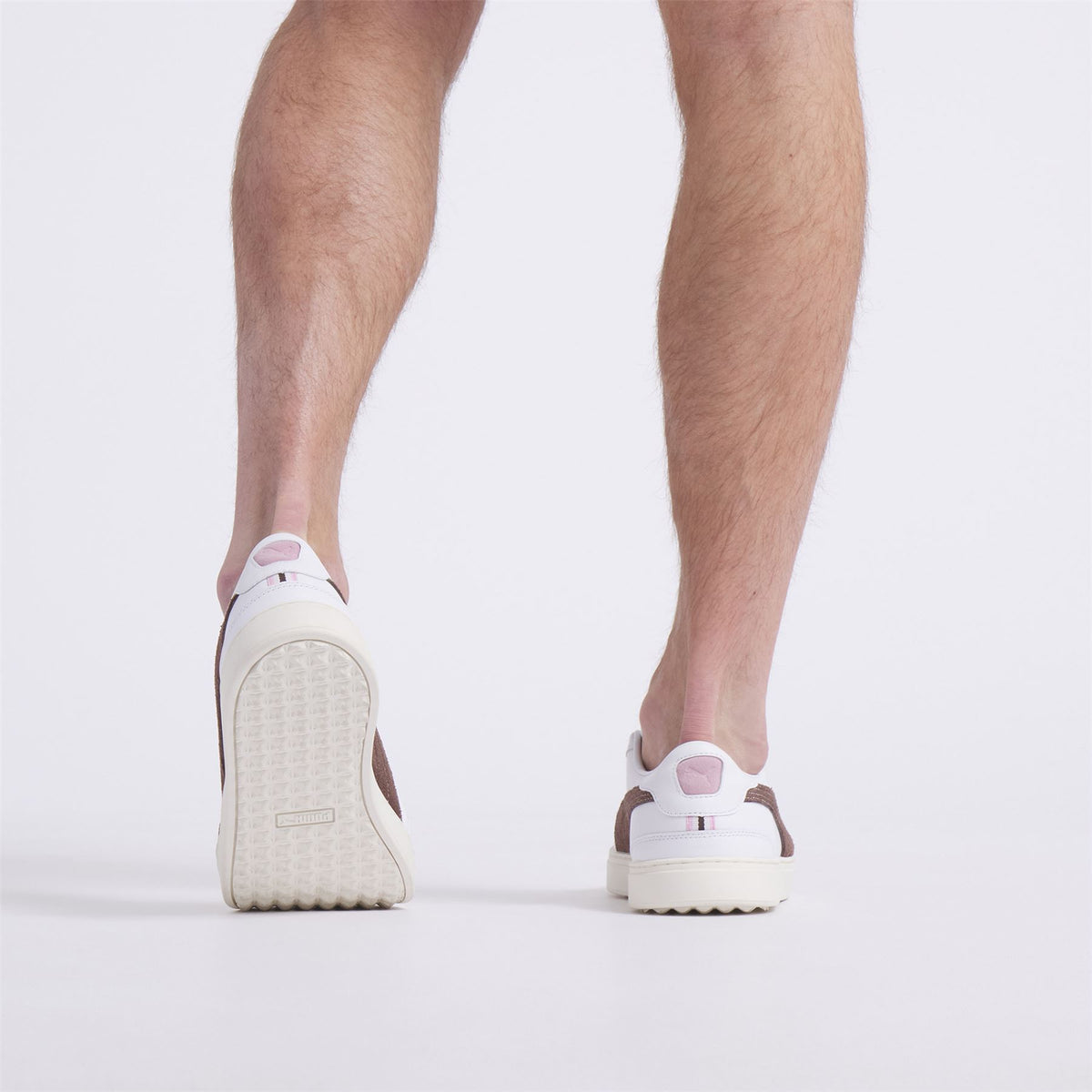 x AP Classic G Golf Shoes Puma White/Flat Bronze/Pale Pink