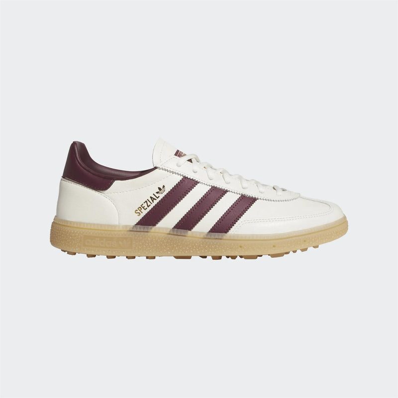 Womens Spezial Spikeless Golf Shoes Off White/Maroon/Gum 3