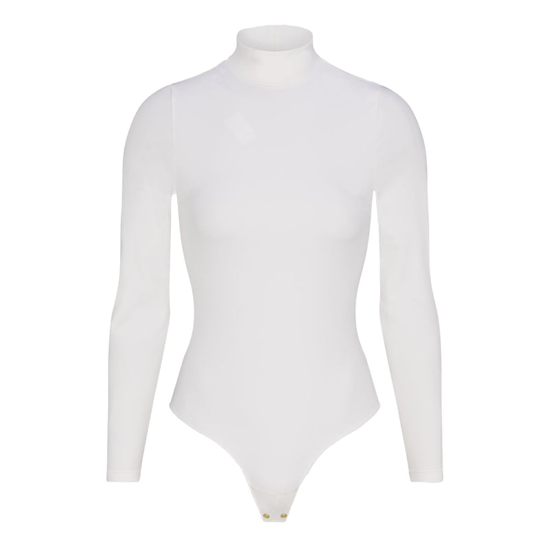 Womens Naomi LS Bodysuit Pearl White