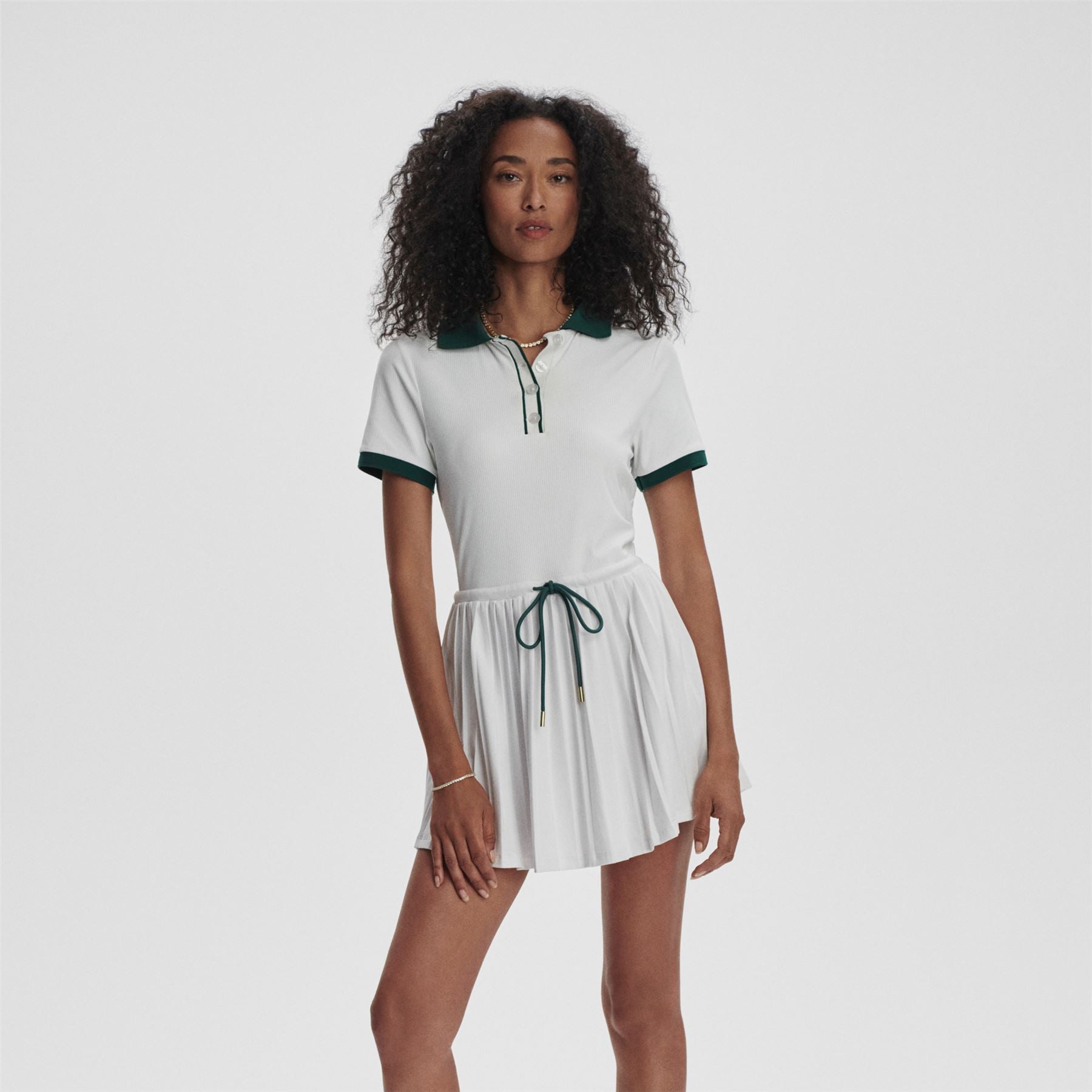 Womens Paloma Court 30 Dress White/Forest