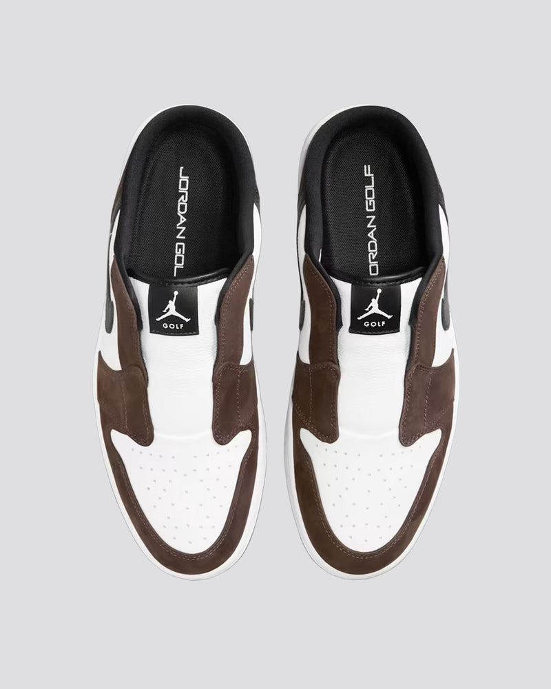 Air Jordan 1 Mule Spikeless Golf Shoes Barbeque Brown/Black/White/Sail