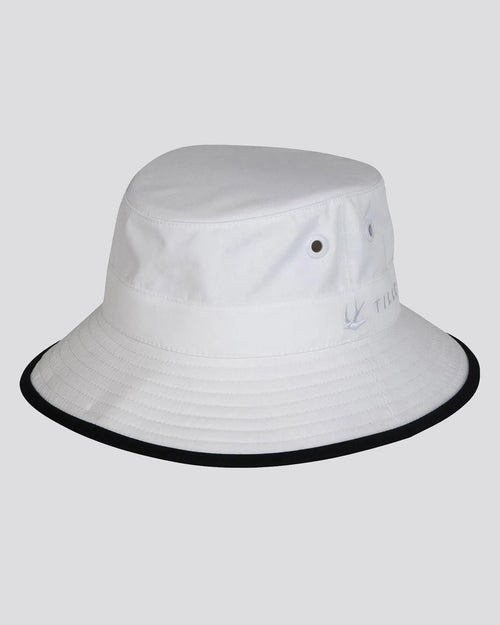 Womens Tilley Wide Brim Bucket Hat White/Black