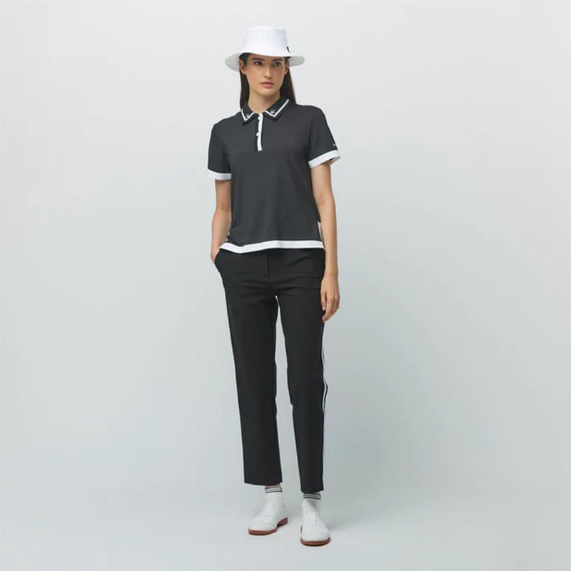 Womens Boxy Polo Navy/White