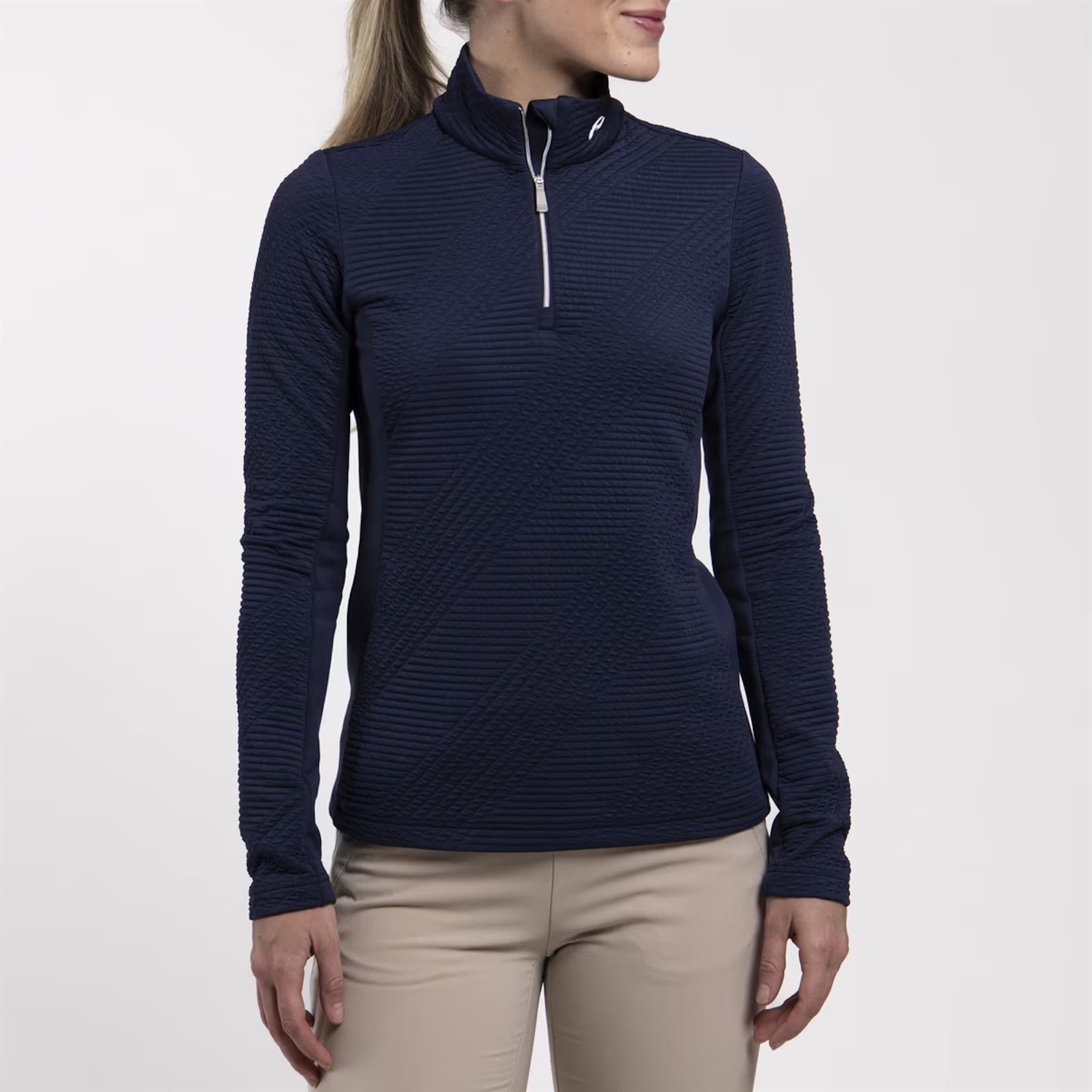 Womens Neila Half Zip Mid Layer Atlanta Blue