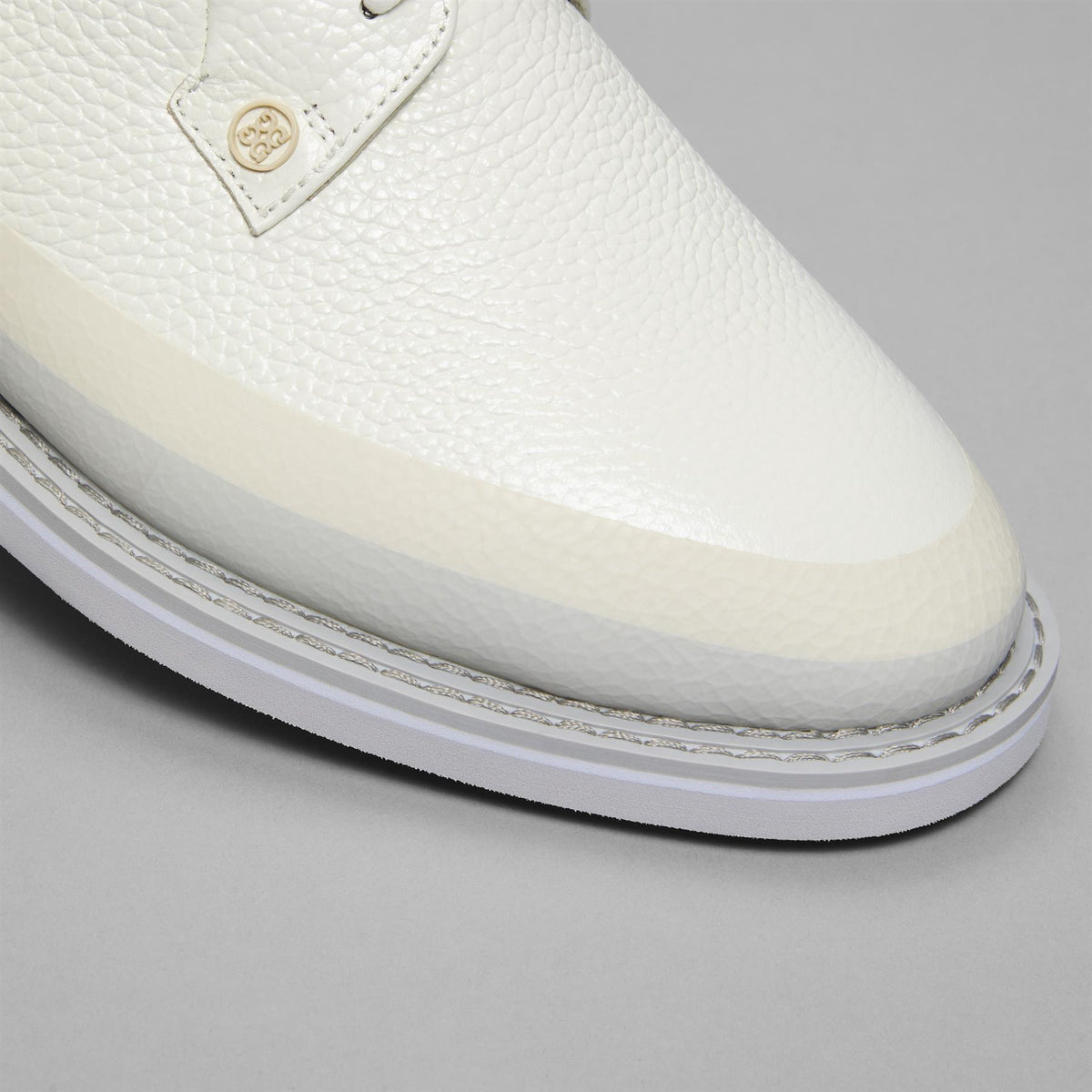 GALLIVANTER Tuxedo Stripe Leather Golf Shoes Snow/Nimbus