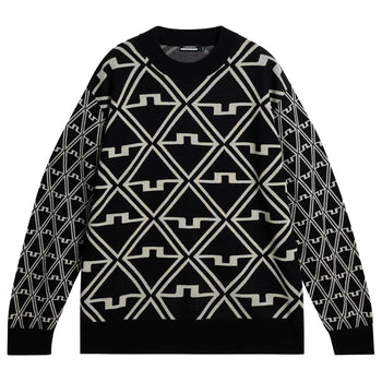J.Lindeberg Isaac Jacquard Knitted Sweater Black | Knitwear