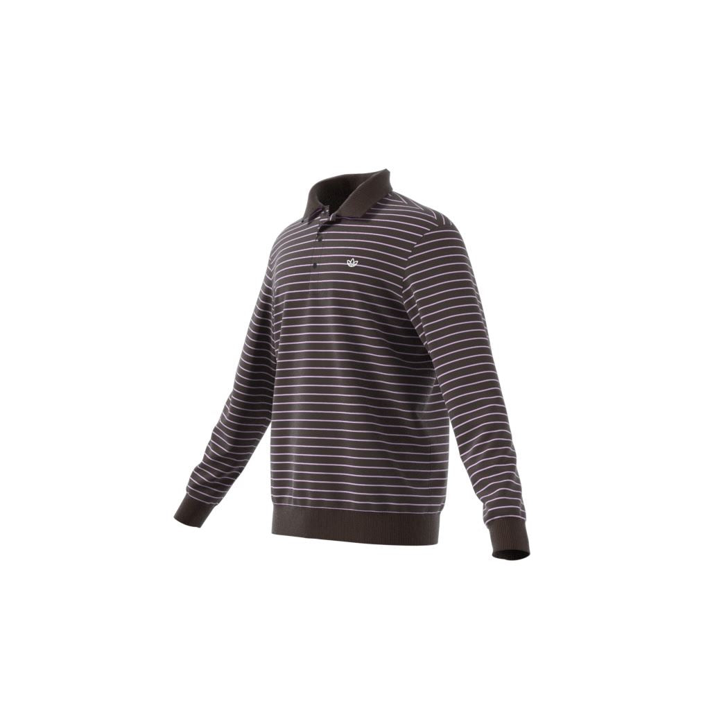 Originals Velour LS Polo Dark Brown/Bliss Lilac
