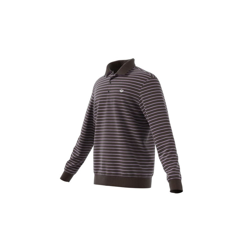 Originals Velour LS Polo Dark Brown/Bliss Lilac