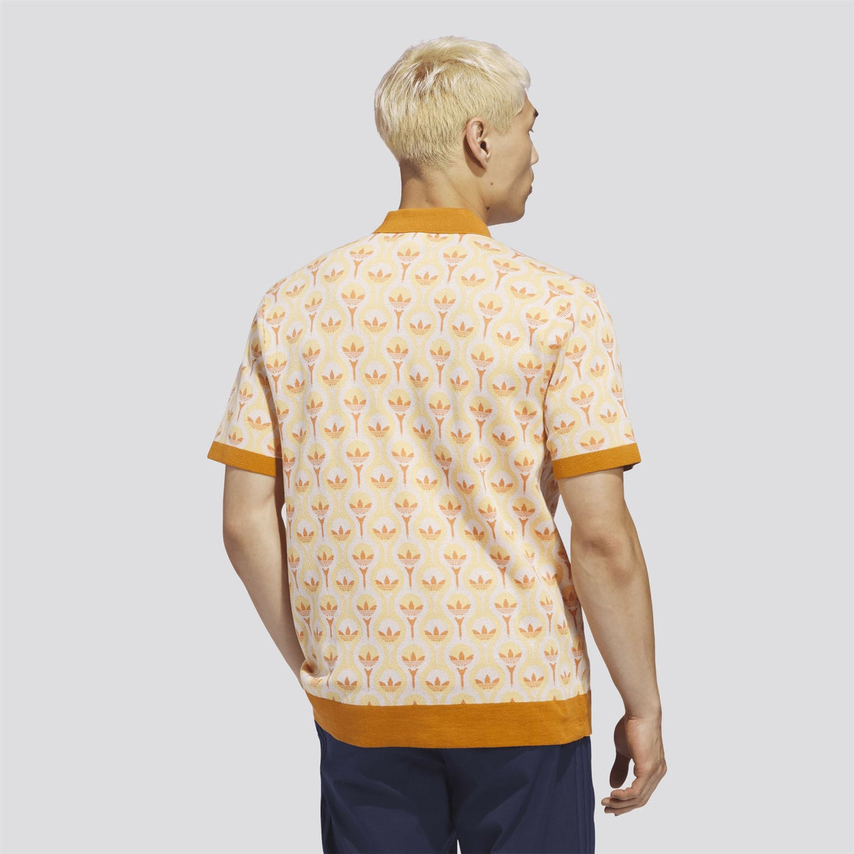Originals Knit Polo White/Ice Tangerine/Dusky Orange