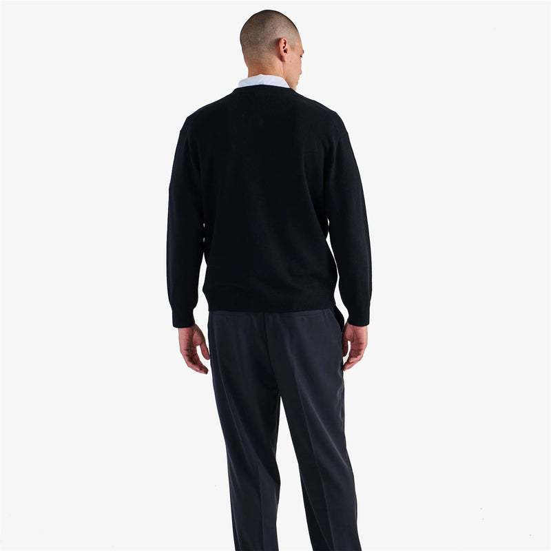x Jesper Parnevik V-Neck Merino Wool Sweater Black
