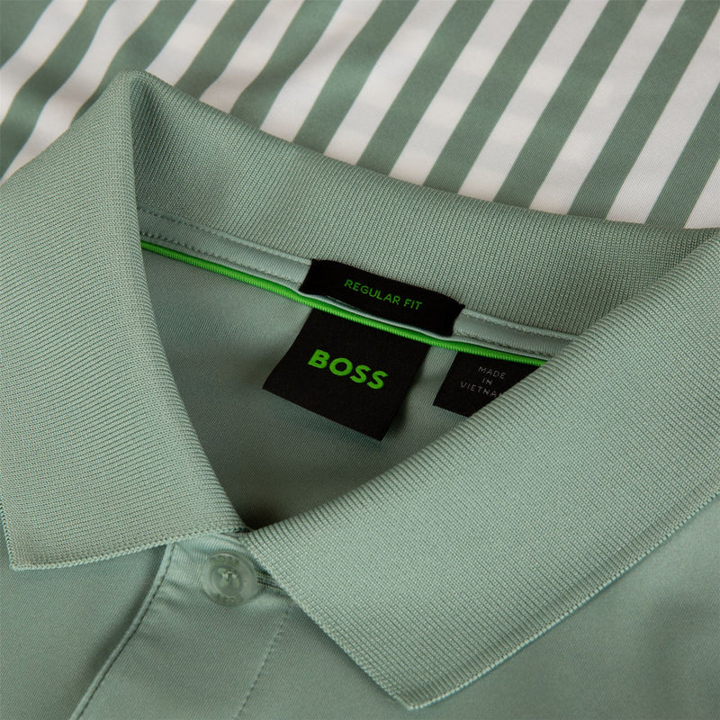 Paddy Striped Cotton 1 Polo Open Green
