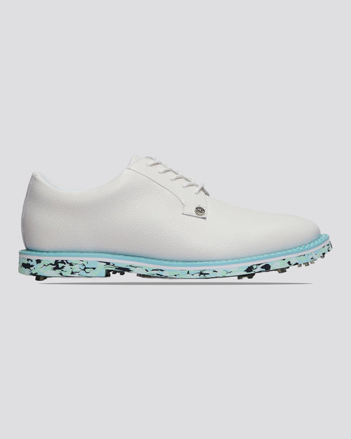 GALLIVANTER Camo Leather Spiked Golf Shoes Snow/Cenote
