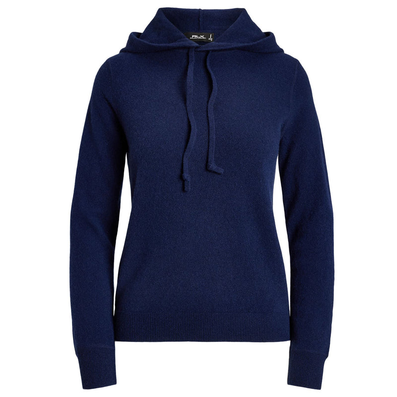 Womens RLX Cashmere Hoodie Refined Navy