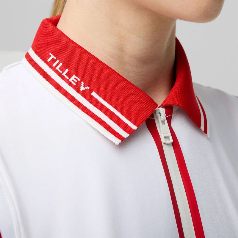 Womens Tech Jersey SL Zip Polo