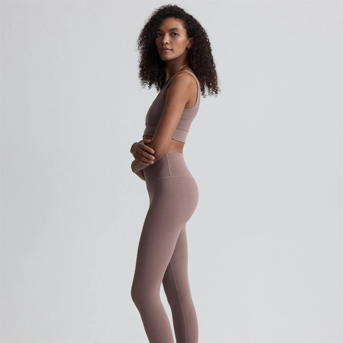 Womens Freesoft High-Rise 27-Inch Leggings Deep Taupe
