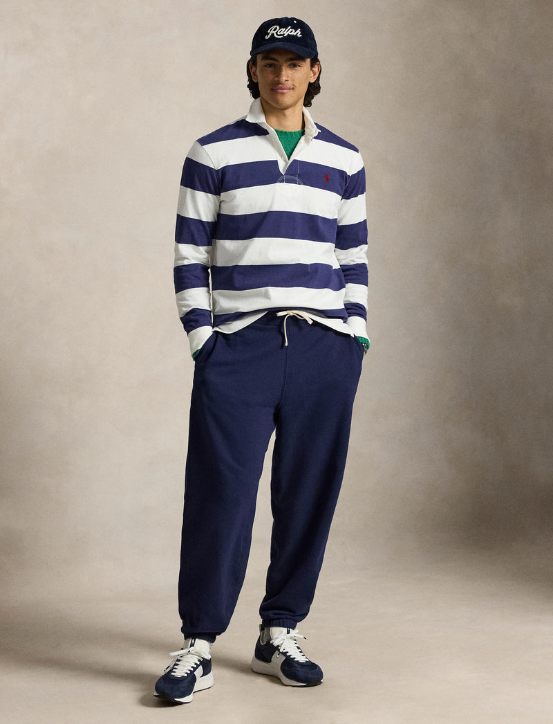 Yarn Dyed Rustic Utility Long Sleeve Knit Shirt Trphy Crm/Bthus Nvy