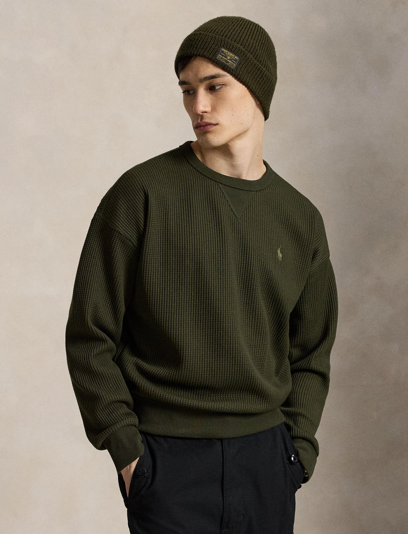 Waffle Fleece Back Sweatshirt Company Olive