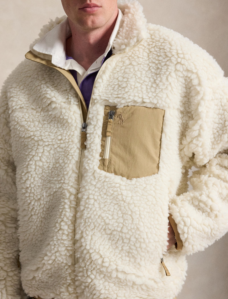 Shaggy High Pile Pullover Clubhouse Cream