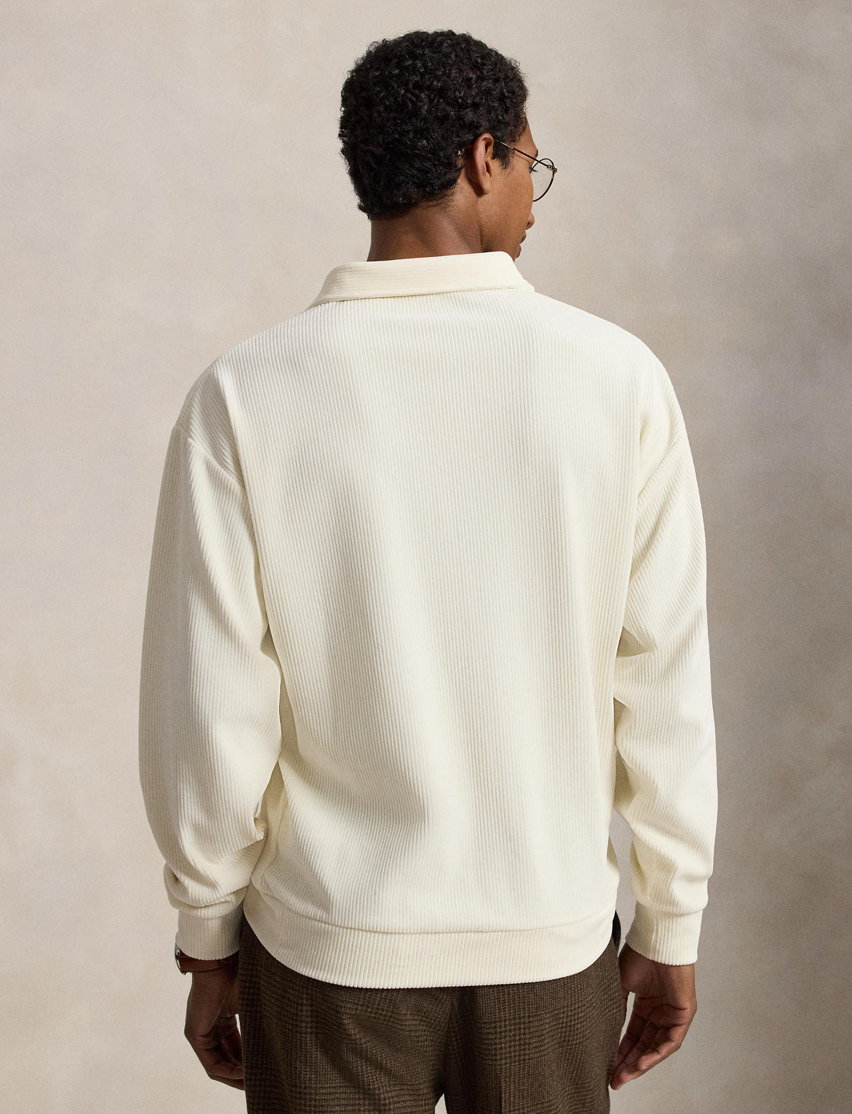 Knit Corduroy Polo Clubhouse Cream
