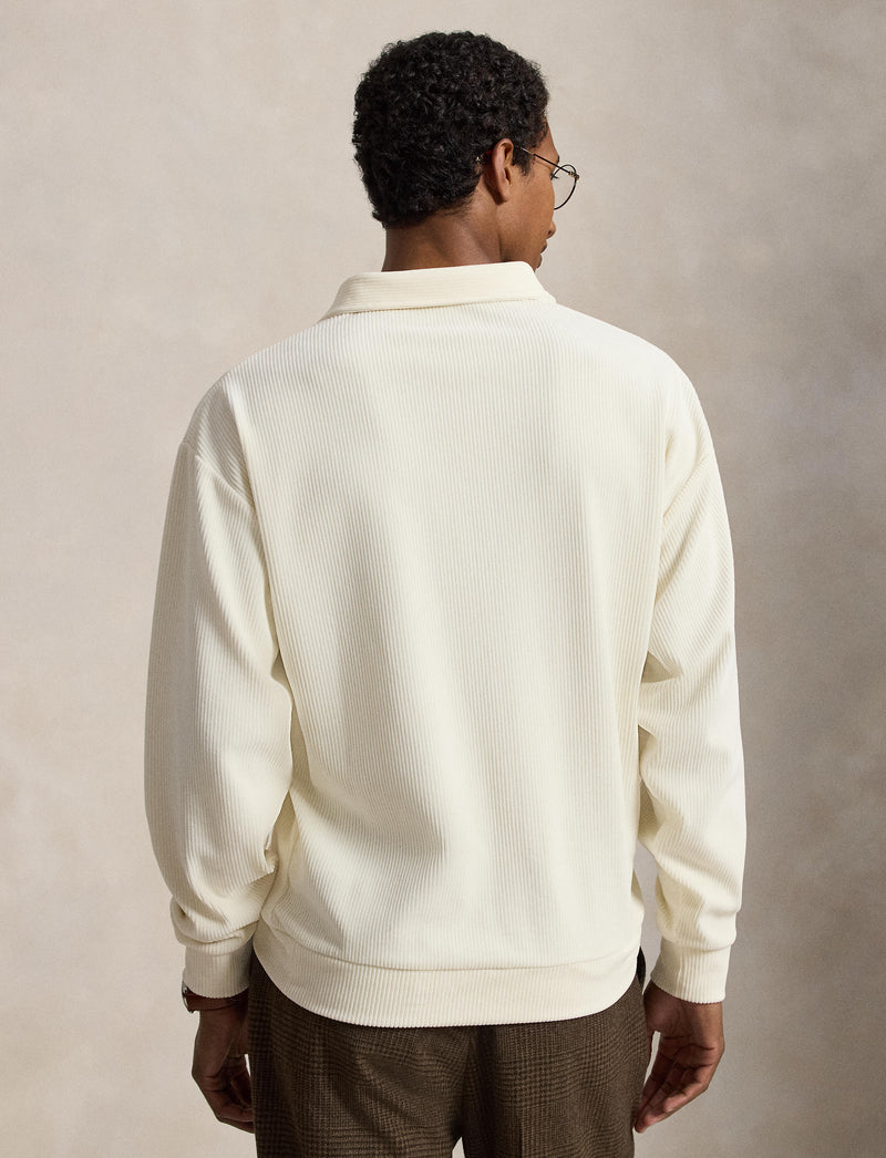 Knit Corduroy Polo Clubhouse Cream