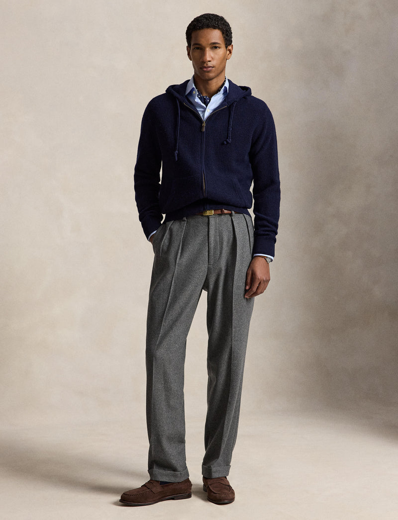 Wool Cotton Sweater Hunter Navy