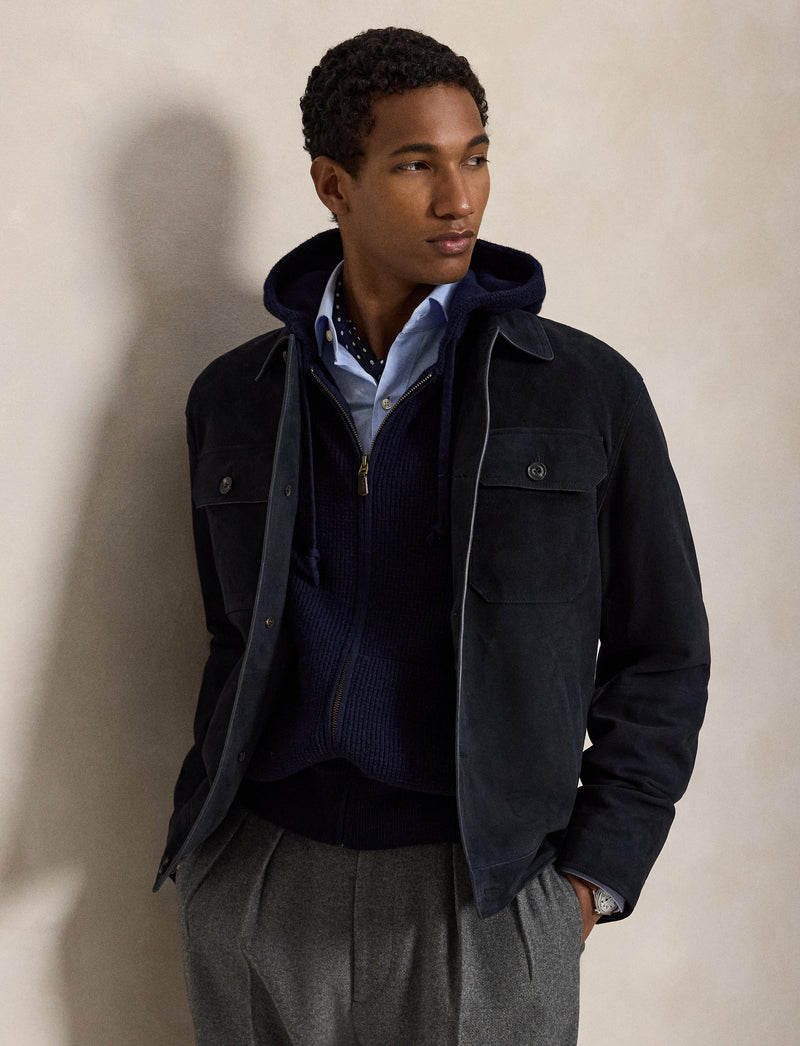 Wool Cotton Sweater Hunter Navy