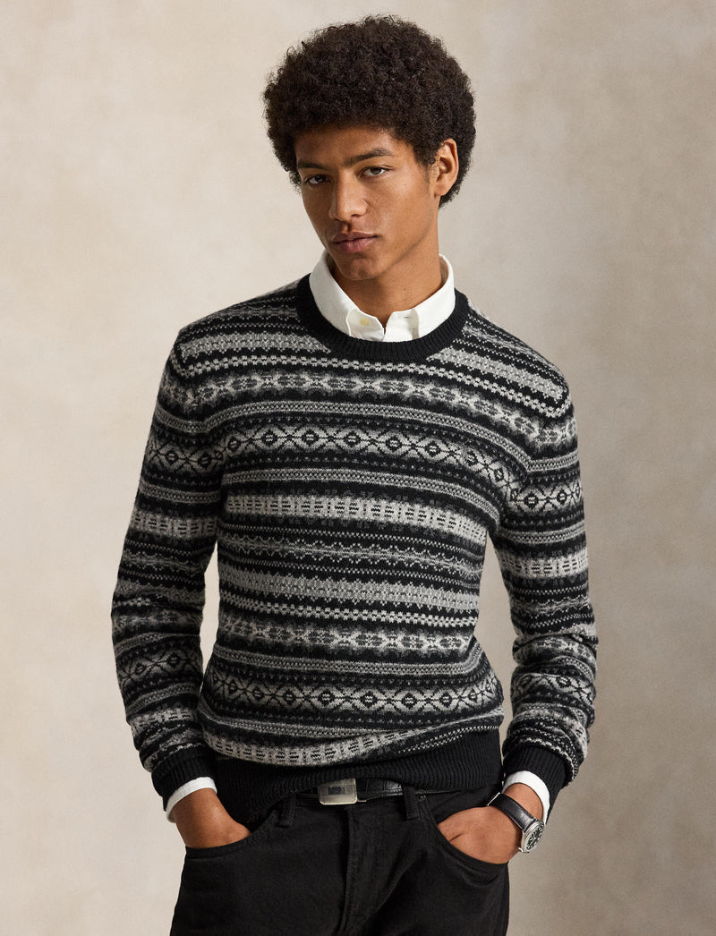 Wool Sweater Black Combo