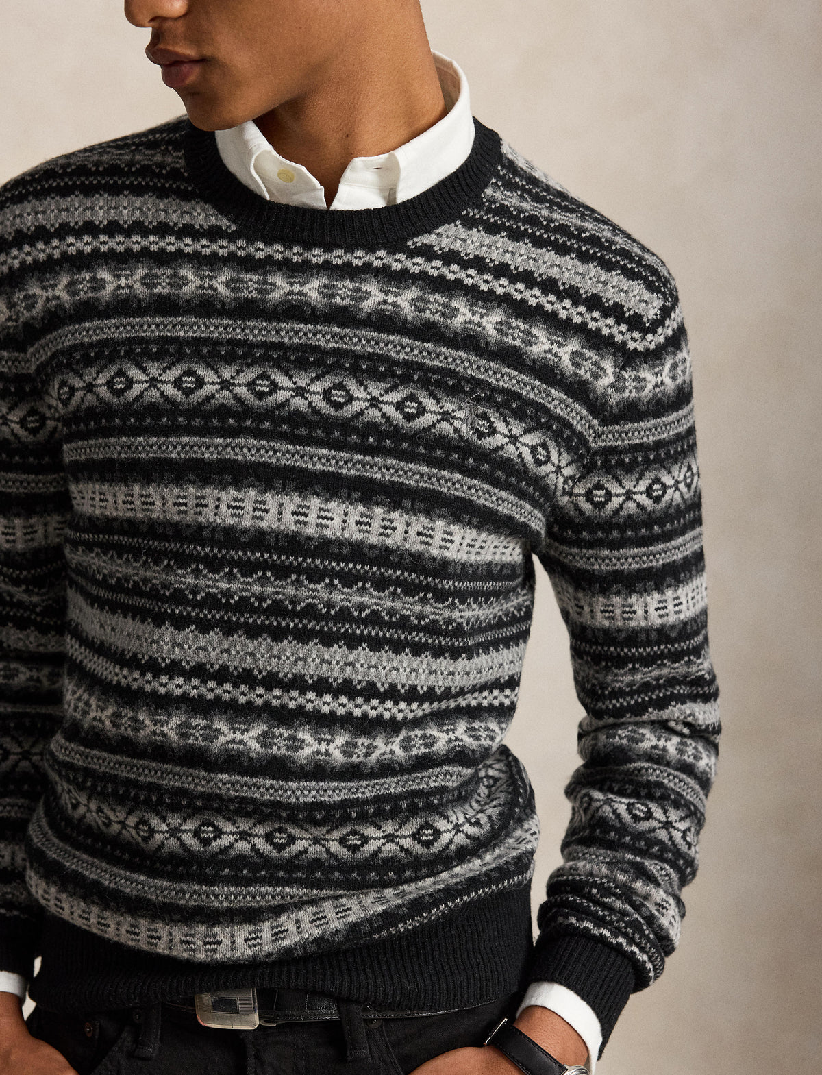 Wool Sweater Black Combo