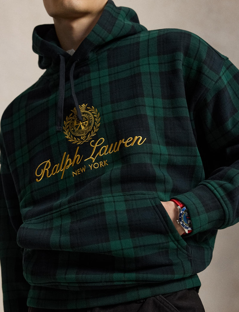 Heritage Suede Look Fleece Sweatshirt Blackwatch Plaid