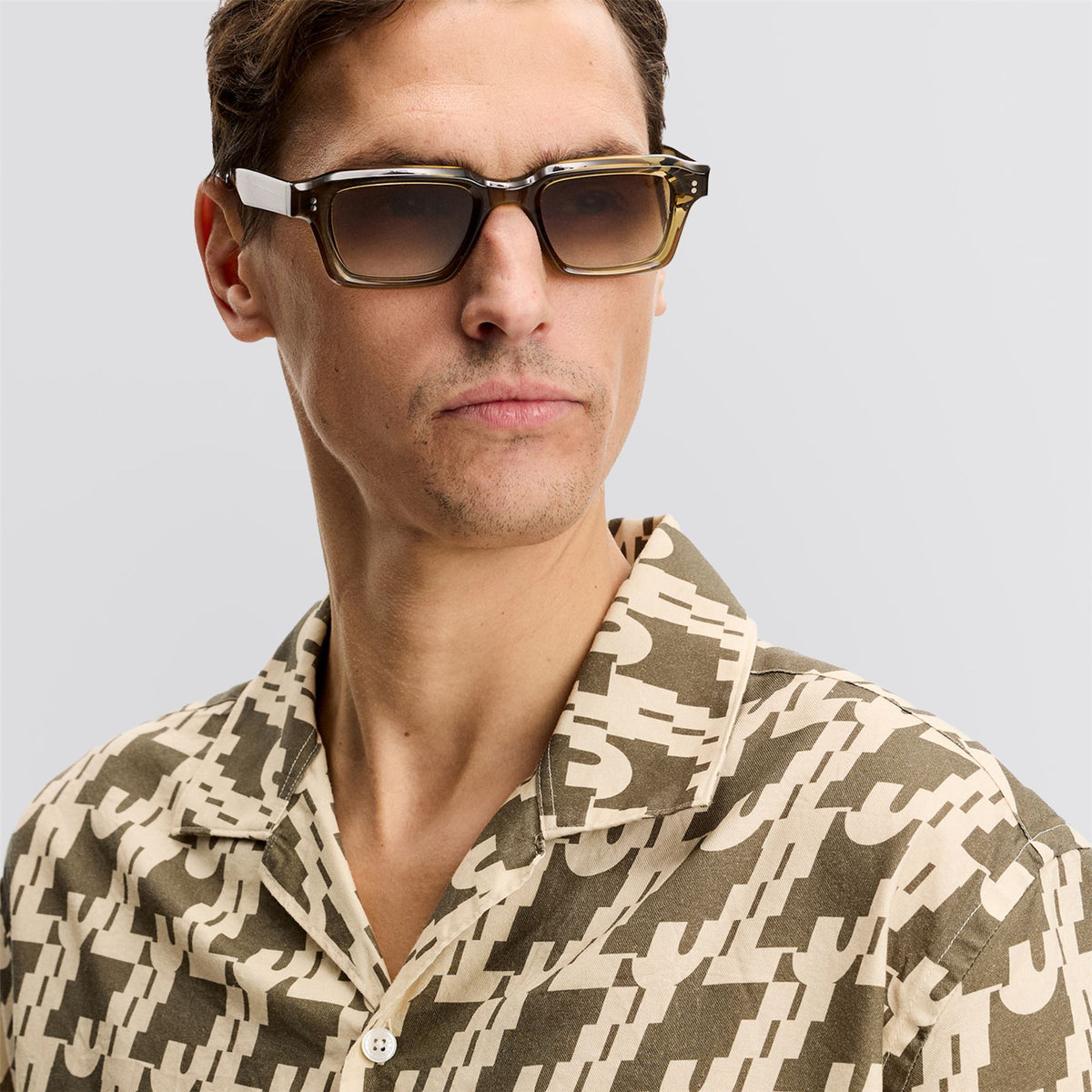 Ellis Border Resort Shirt JL Glitch Kalamata