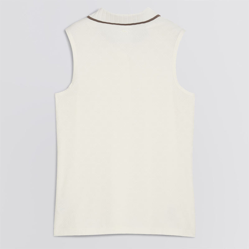 x AP Womens Jacquard SL Polo Warm White