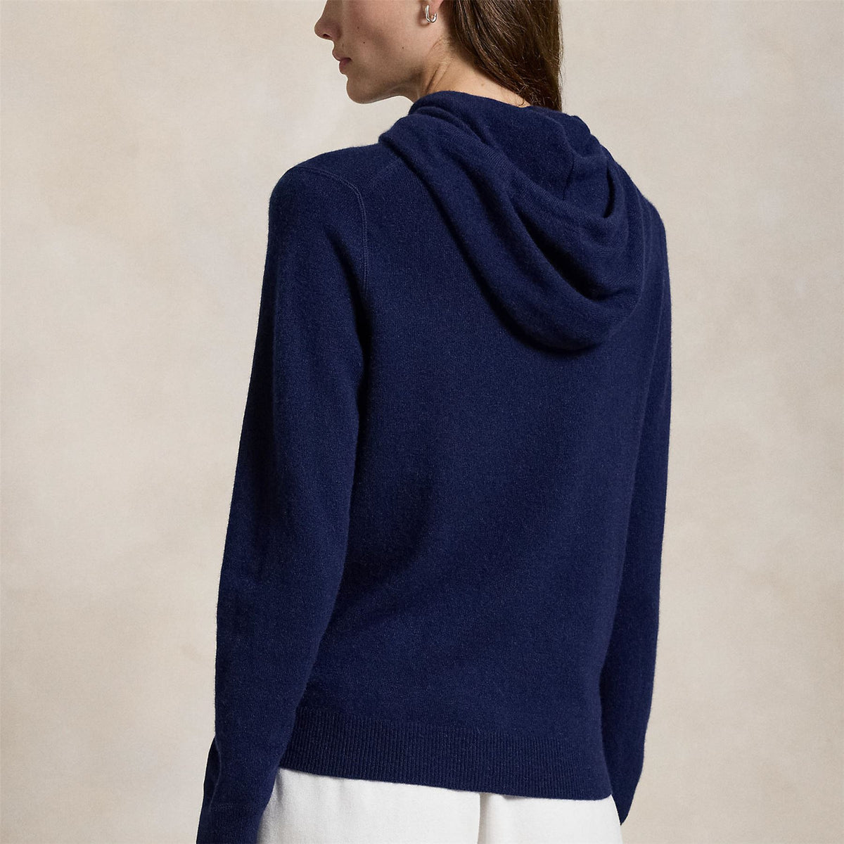Womens RLX Cashmere Hoodie Refined Navy