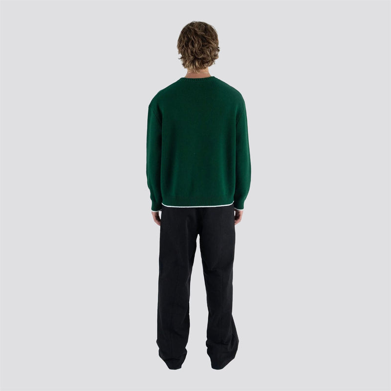 Foster Knit Crew Sweater Green