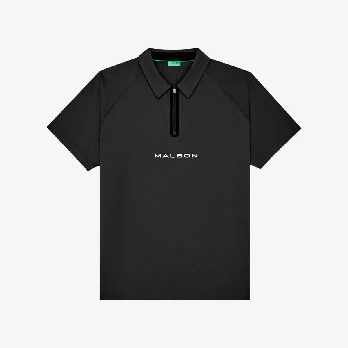 Performance Zip Raglan Polo Black