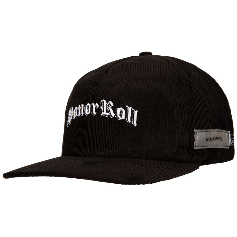 Honor Roll Corduroy Snap Back Black