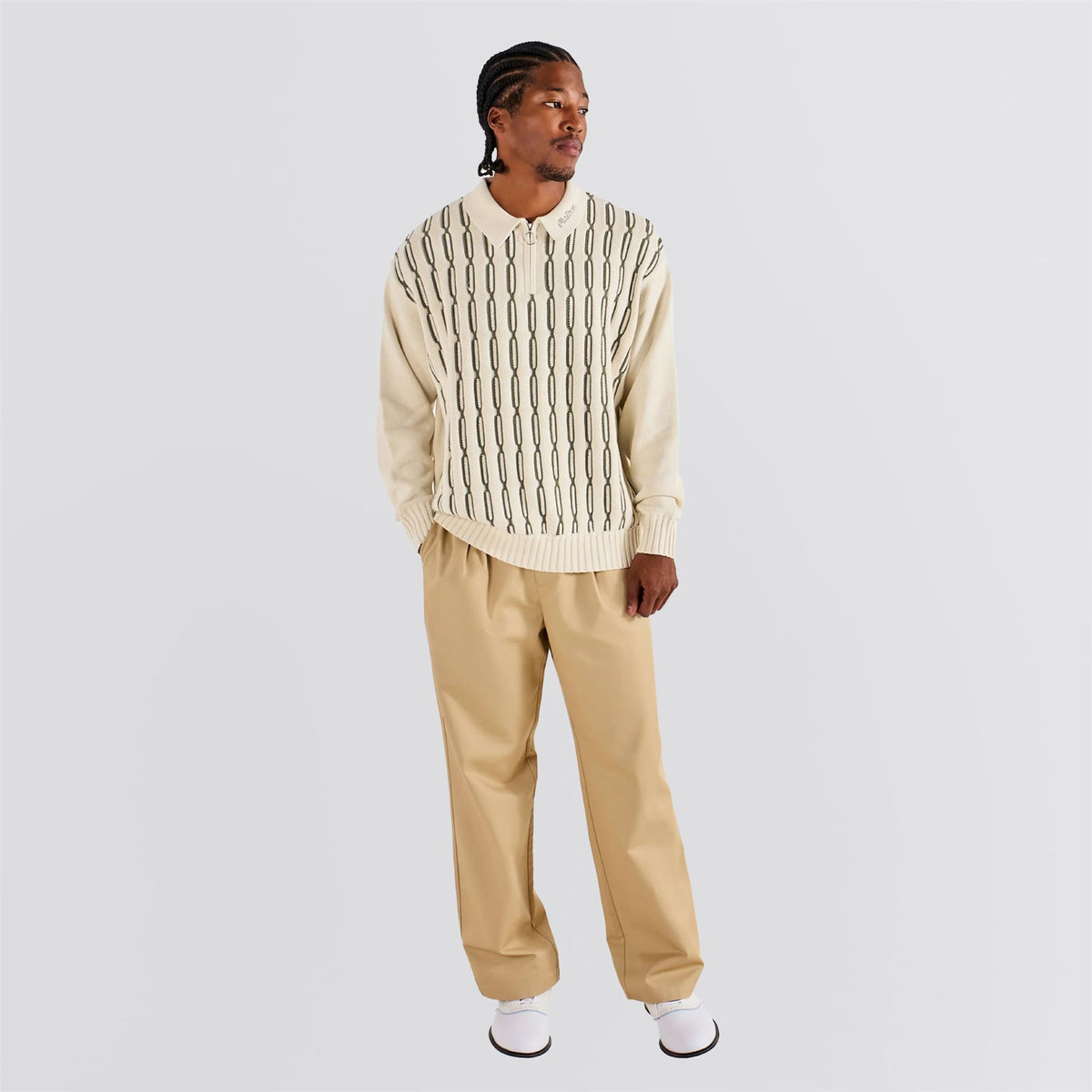 Links Polo Sweater Beige