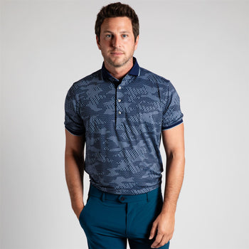 Greyson Icon Camo Polo Maltese Blue | TRENDYGOLF USA