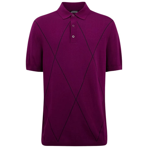 Luka Knitted Viscose Nylon Polo Dark Purple - SU22