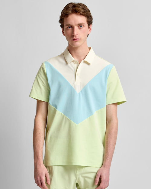 Colour Block Polo Mint
