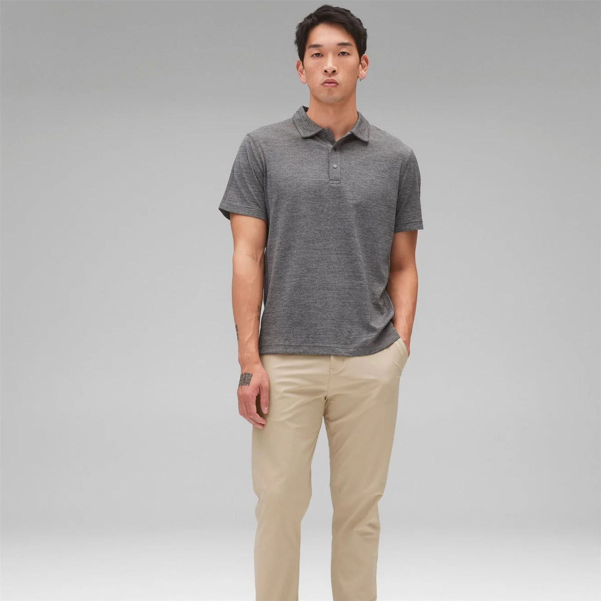 Solotex Mesh Tiebreak Polo Carbon