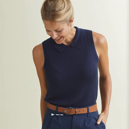 Womens Crochet Sleeveless Top Dress Blues