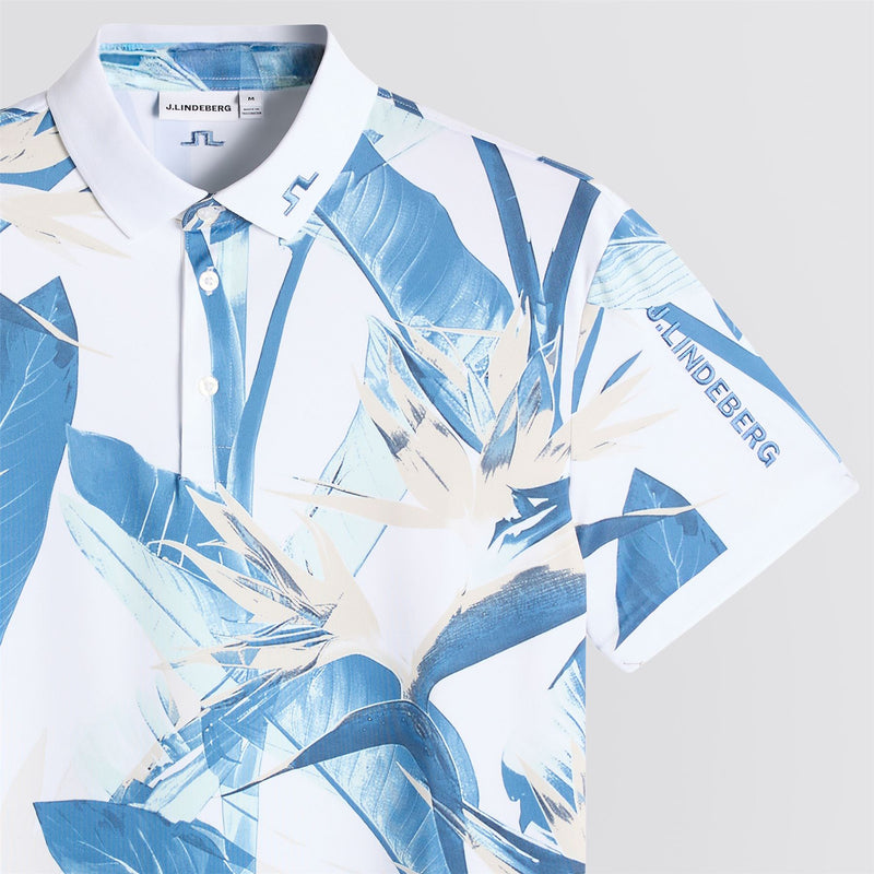 Tour Tech Print Polo Paradise Skylight