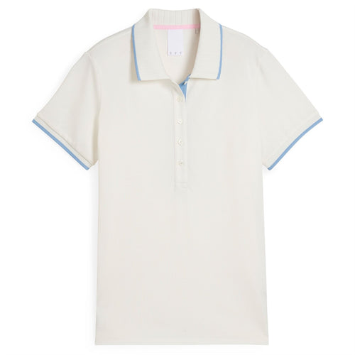 x AP Womens Pique Polo Warm White - SS25