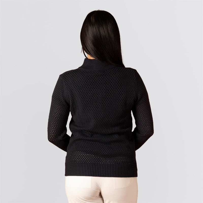 Womens Penelope Quarter Zip Sweater Navy