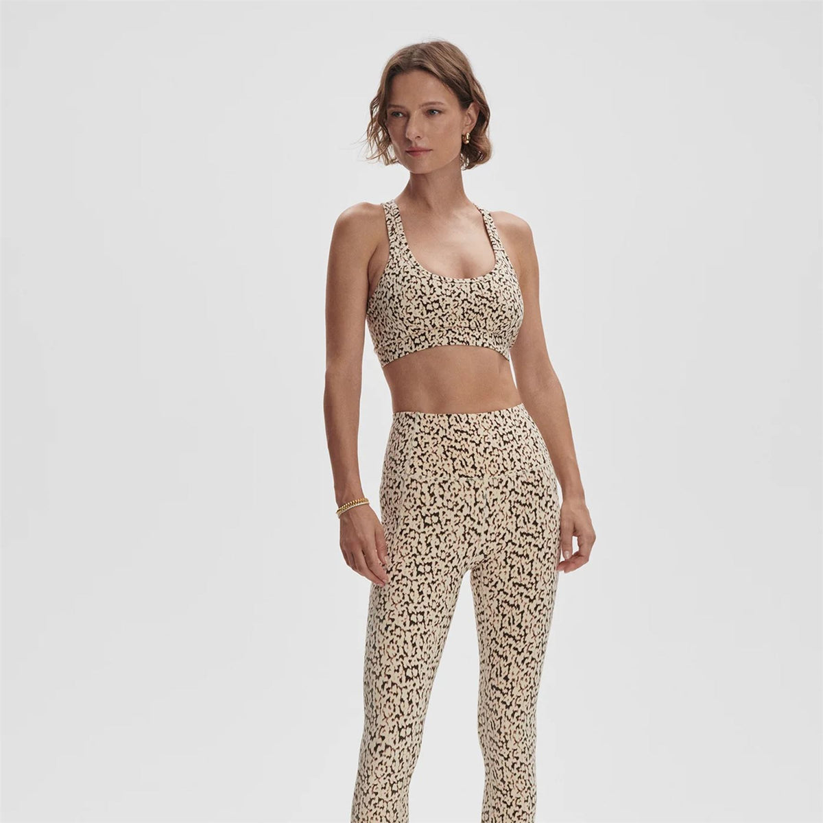 Womens Move Selma Bra Almond Abstract Leopard