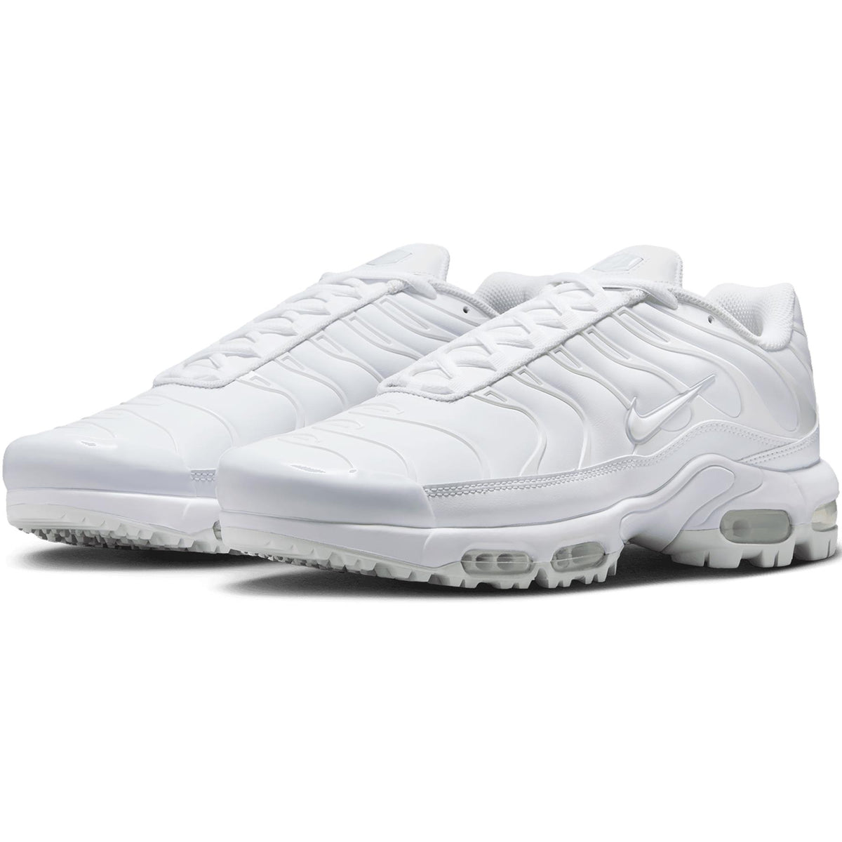 Air Max Plus Golf Shoes White/Pure Platinum/Gold/Salsa Red