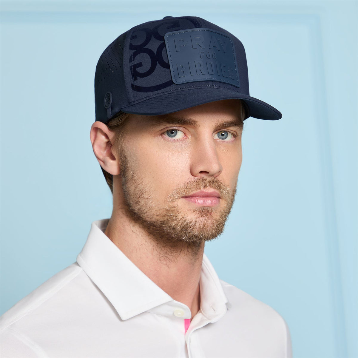 Pray For Birdies Patch Perforated Delta Cap Twilight