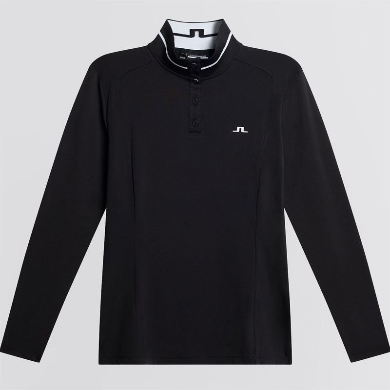 Womens Hertta LS Polo Black