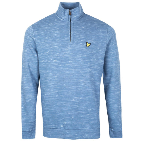 Space Dye Tailored Fit 1/4 Zip Sweatshirt Slate Blue - AW21